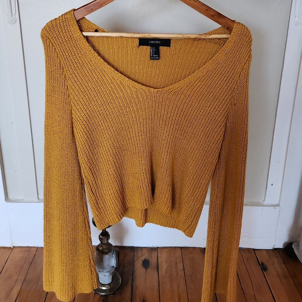Forever 21 Mustard Yellow Knit Sweater